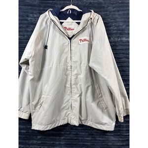 Men's‎ XL full zip windbreaker hoodie XL vintage Phillies tape logo